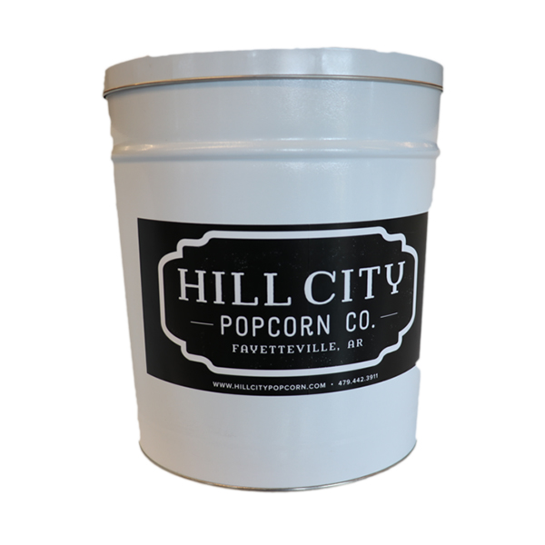 Hill City Popcorn Co. | White 3.5 Gallon Tin